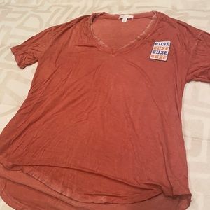 New orange distressed Syracuse T-shirt
